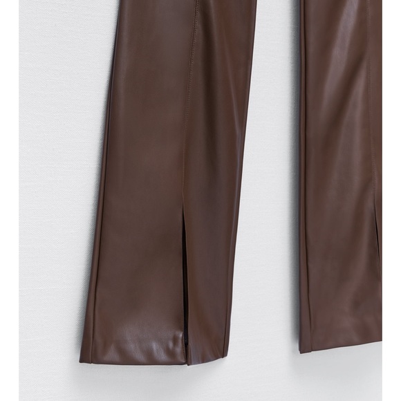 ZARA faux leather pants with a slit - Picture 6 of 6
